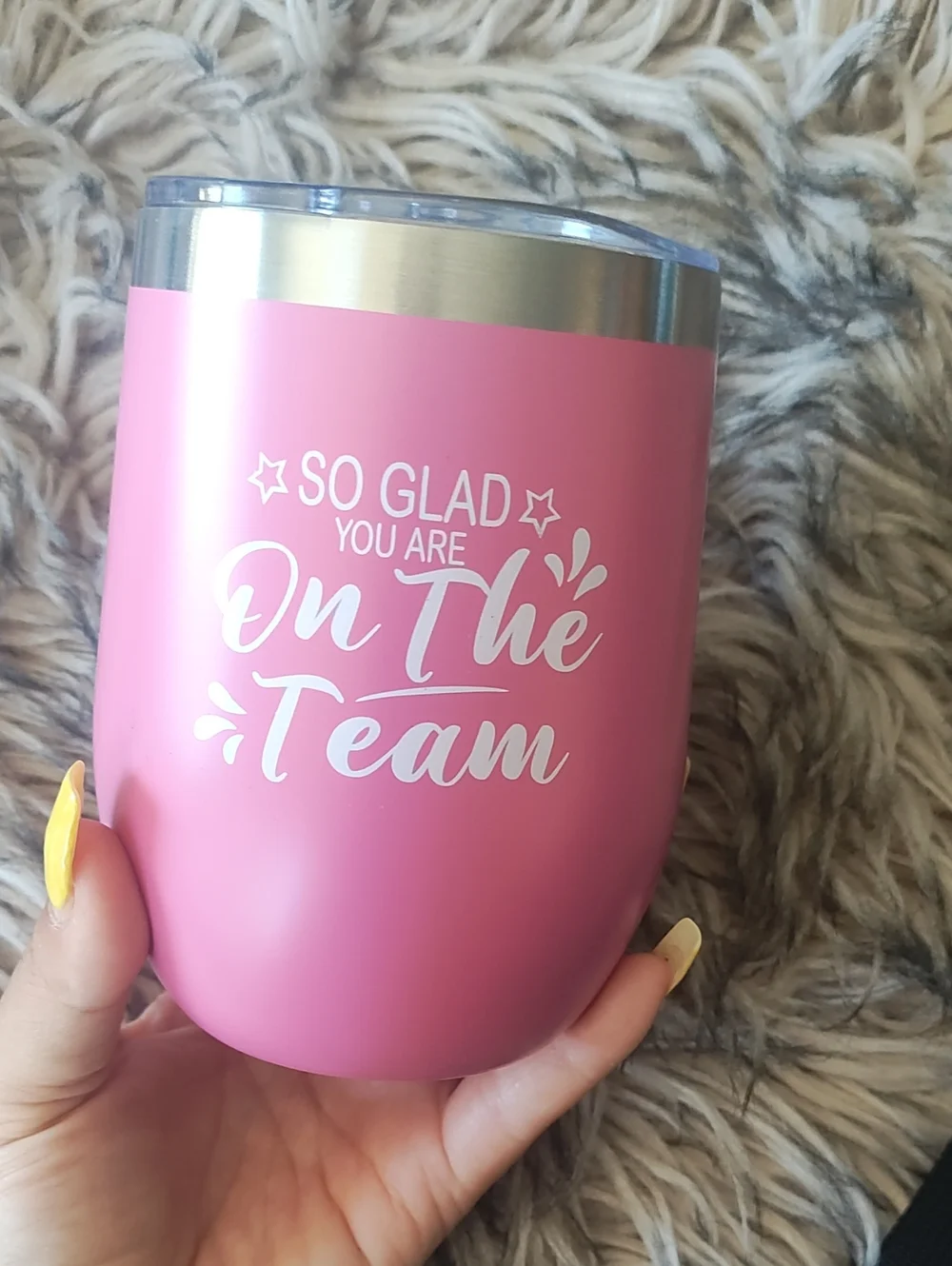 Pink Insulated Tumbler - So Glad You Are On The Team